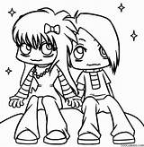 Emo Coloring Pages Chibi Printable Cool2bkids Template Getcolorings Kids Print sketch template