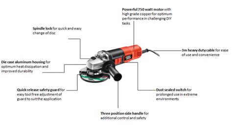 blackdecker high performance angle grinder    mm amazoncouk diy tools