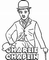 Coloring Actors Pages Topcoloringpages Charlie Chaplin Print Sheets sketch template