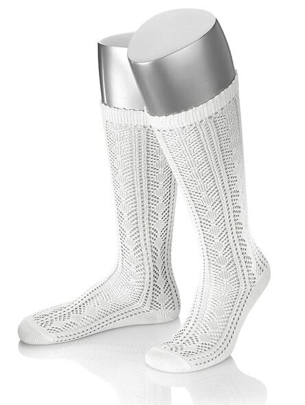 bavarian knee stockings ina white