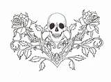 Printable Drawing Skulls sketch template