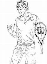 Tennis Federer Malvorlagen Roger Coloriage sketch template