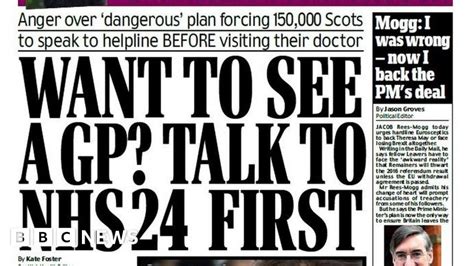 Scotland S Papers Don T Call The Doctor And Santa Lie Bbc News