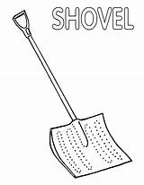Shovel sketch template