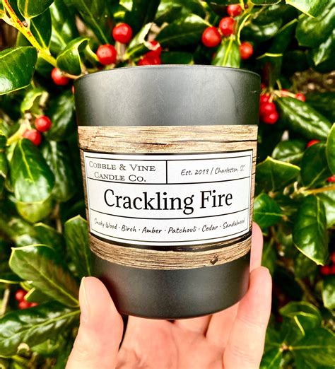 crackling fire cobble vine candle