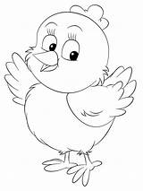 Chick Coloring Baby Pages Printable Animals Print sketch template