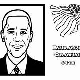 Coloring Barack Obama President 44th Usa sketch template