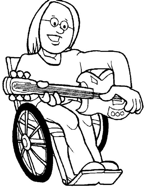 coloring page guitarist  jobs printable coloring pages