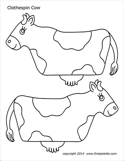 clothespin farm animal templates  printable templates coloring