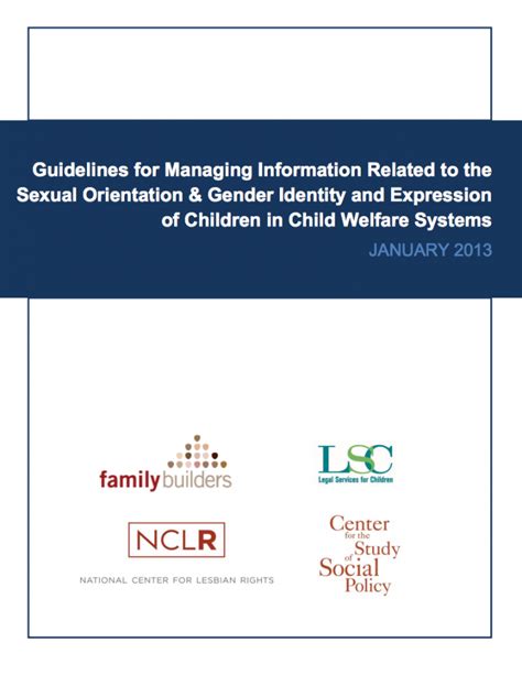 Guidelines For Managing Information Related To The Sexual