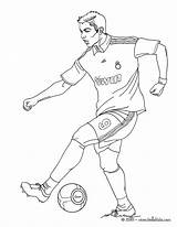 Ronaldo Coloring Pages Soccer Christiano Playing Drawing Football Color Print Hellokids sketch template