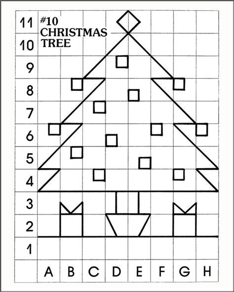 holiday graph art mystery pictures printables