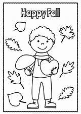 Coloring Pages Fall Kids Activity Worksheets Themed Clip Preschool Sheets Activities Visit sketch template