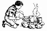 Cooking Scouts Coloring Boy Pages sketch template