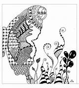 Coloriage Zentangle Colorier Coloriages Fiori Vegetazione Adultes Cathym Adulti Adults Cathy Oeuvre Vegetation Nggallery Justcolor sketch template