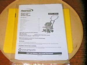 powermate front time rotary tiller operators manual modelpftt  pages ebay