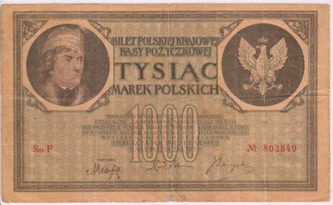 poland  marek  scarce currency note large size kb coins currencies