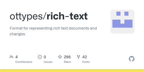 github ottypesrich text format  representing rich text documents