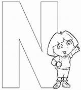 Dora Alphabet Explorer Coloring Ce sketch template