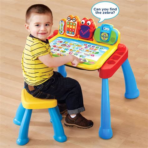 vtech touch  learn activity desk deluxe top toys