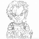 Chucky Tiffany Eyball Lineart Horror Xcolorings sketch template