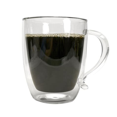 Primula Double Wall Borocilicate 16 Ounce Glass Coffee Mug New Free