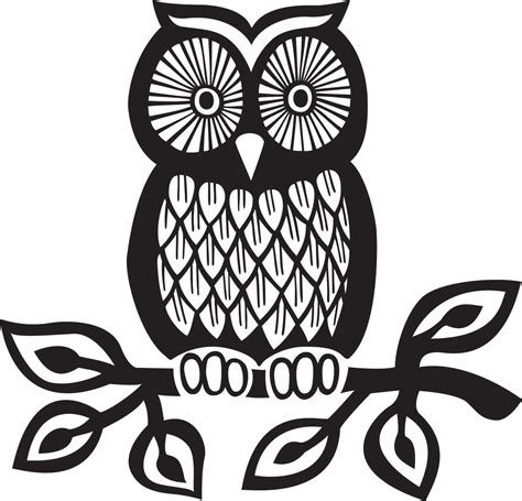 outline   owl clipartsco