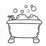 Banheira Bathtub Baño Sillones Tinas Objetos Tarea Stampa Bebé sketch template