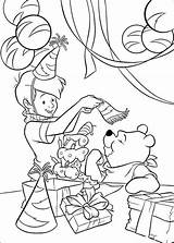 Pooh Coloring Winnie Pages Christopher Printable sketch template