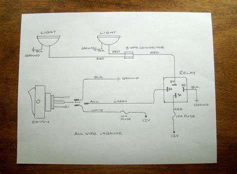 simple fog light wiring diagram  relay