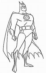 Batman Coloring Pages Cartoon Heroes sketch template
