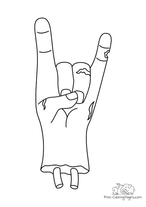 coloring page zombie hand  coloring pages