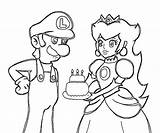 Peach Princess Coloring Pages Luigi Birthday Cake Color Girls Beautiful Colornimbus Sheet Sheets sketch template