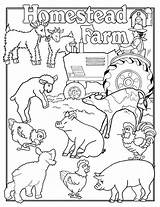 Coloring Farm Pages Animal Animals Printable Kids Color Family People Jobs Web Charlotte Homestead Sheets Print Farms Country Fair Tractor sketch template