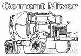 Coloring Truck Pages Semi Construction Tow Cement Fire Flatbed Trucks Printable Drawing Vehicles Clipart Line Kids Simple Cars Mixer Color sketch template