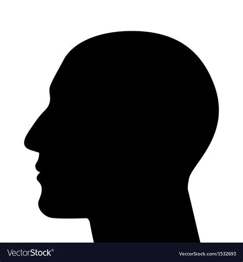silhouette   head royalty  vector image