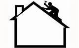 Roof Roofing Clipart Repair Clip Roofer Cartoon Logos Logo Construction Contractor Maintenance Property Cliparts Church Outline Remodeling Repairs Building Siding sketch template