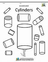 Shapes Cylinder Cylinders 3d Clipart Printable Coloring Pages Color Shape Math Salamanders Clipground Results Size Prisms Triangular sketch template