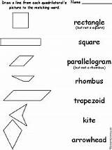 Matching Quadrilaterals Shapes Quadrilateral Math Worksheet Rhombus Parallelogram Trapezoid Rectangle Questions Square Worksheets Geometry Geometric Each Enchantedlearning Its Example Name sketch template