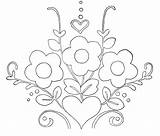 Embroidery Applique Flowers Hearts Crafts Stitches Instructions Included Complete Use Has sketch template