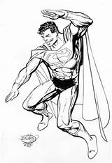 Superman Byrne John sketch template