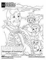 Coloring Guadalupe Lady Juan Diego Pages Color Virgen Saint Catholic Kids Feast St Clipart Printables Church Happy Crafts Ccc Printable sketch template