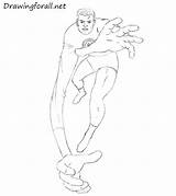 Draw Fantastic Reed Richards Marvel Four Mr Drawingforall Step Superhero sketch template