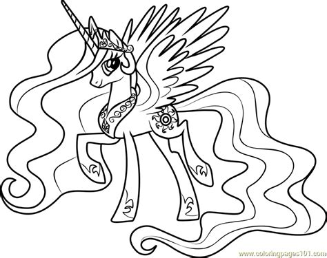 princess celestia coloring page    pony friendship