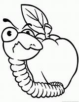Worm Coloring Pages Part sketch template