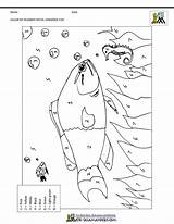 Printable Fish Coloring Worksheets Color Numbers Gramma Royal Math sketch template