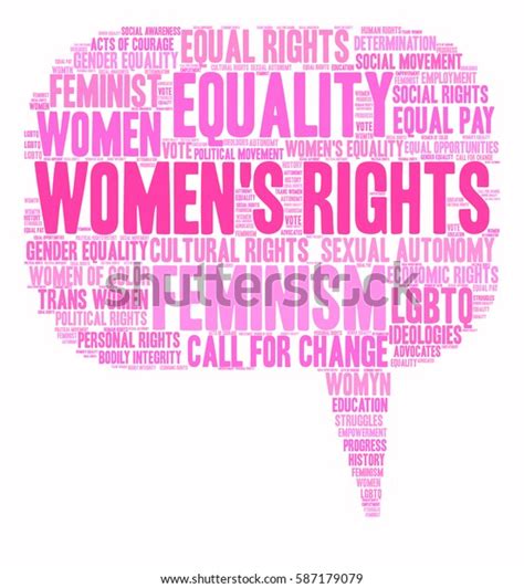 Womens Rights Word Cloud On White Stock Vector Royalty Free 587179079
