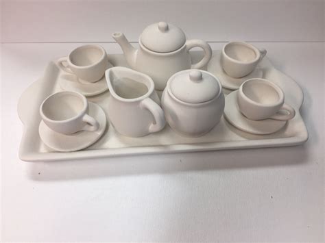 mini tea set    fired