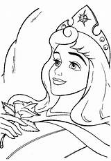 Aurora Coloring Sleeping Princess Beauty Smiling Printable Pages Color Filminspector Print Colorluna sketch template