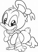 Coloring Disney Pages Baby Cute Kids Babies Characters Printable Donald Duck Draw sketch template